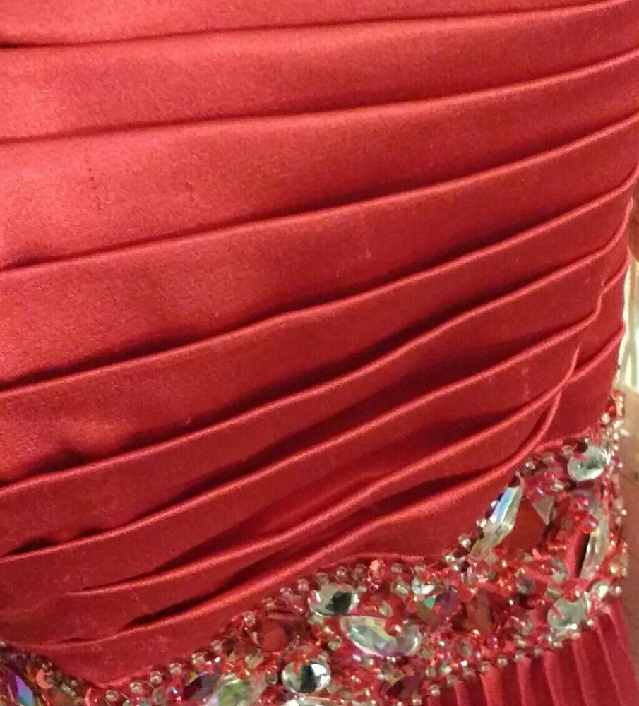🎉2xHP!!!🎉NWT Evenings by Allure Red A444 Dress - Picture 4 of 6